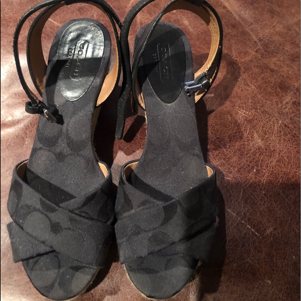 COACH ANKLE STYLE WEDGE SANDALS